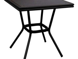 Τραπέζι Bamboo Look HM5568.02 Μαύρο 70x70cm