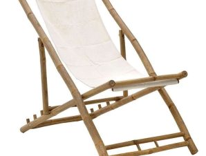 Καρέκλα Παραλίας Πτυσσόμενη 3-50-236-0006 112Χ60Χ80cm White-Natural Inart