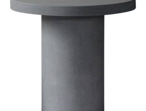 Τραπέζι Concrete Cylinder Cement Grey Ε6207 D.80 H.75cm